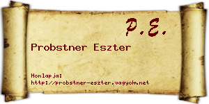 Probstner Eszter névjegykártya
