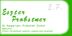 eszter probstner business card